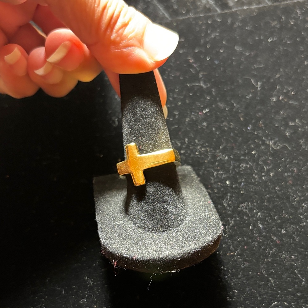 Gold Cross Ring